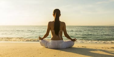 Meditation brings lnner calm and reduces stress