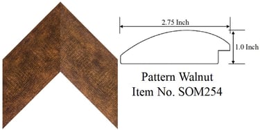 Pattern Walnut Picture Frame Item No. SOM254