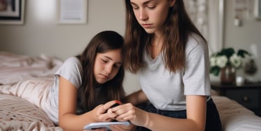 A bright therapy room decorated with green walls and zebra heart patterns, inviting and warm.
