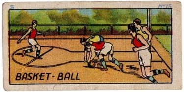 1930s Jacques Chocolat Les Sports Illustres Type 1 Basketball #15 Ballon tenu