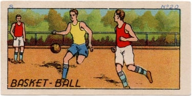 1930s Jacques Chocolat Les Sports Illustres Serie S Type 1 1933 Belgium Basketball Card #20