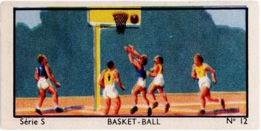 1933 Jacques Chocolat Les Sports Illustres Type 2 #12 Essai au panier