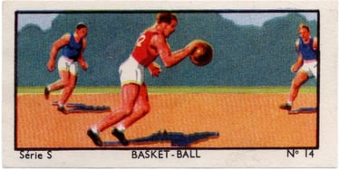 1930s Jacques Chocolat Les Sports Illustres Serie S Type 2 1933 Belgium Basketball Card #14