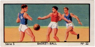 1930s Jacques Chocolat Les Sports Illustres Serie S Type 2 1933 Belgium Basketball Card #22