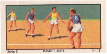 1934 Jacques Chocolat Les Sports Illustres Serie S Type 2 No 18 Basketball Card