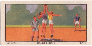 1934 Jacques Chocolat Les Sports Illustres Serie S Type 2 No 5 Basketball Card