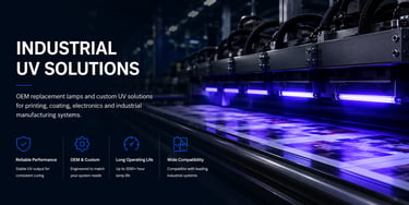 Industrial UV curing solutions for printing, coating, electronics, and OEM manufacturing systems