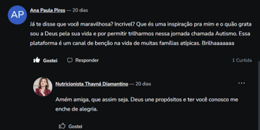 Prova Social - Essa plataforma é um canal de benção na vida de muitas famílias atípicas - Un Diamant