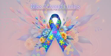 autism ribbon on light pink background