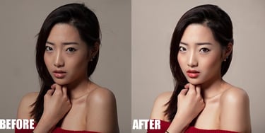 Advanced Make Up Enhancement Before and After