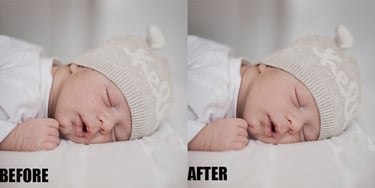 skin retouching before and after