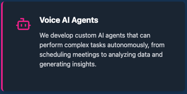 Custom AI agents that perform complex tasks autonomously, from scheduling meetings to data analysis.