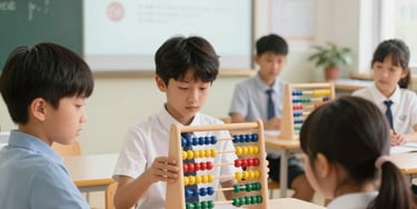 Middle school students engaged in a science experiment with focus.