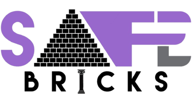 safe-bricks logo: purple and black with grey