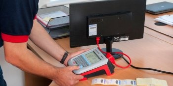 PAT machine connected to a monitor