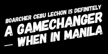 food review of boarcher cebu lechon house as being delicious and being a gamechanger
