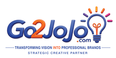 Go2JoJo.com logo featuring a colorful lightbulb icon and brand slogan on a black background.