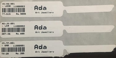 Barcode label and tag design and printing software for imitation jewellery retail billing