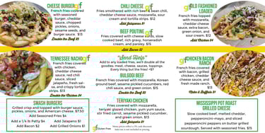 Volunteer Fry Co Menu
