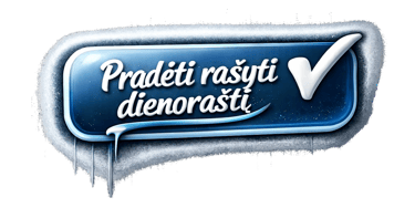 pradeti rasyti dienorasti
