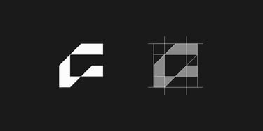 Geometric combination of letters F and C