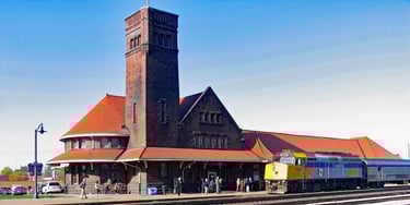 Train 82 arriving at Brantford Station