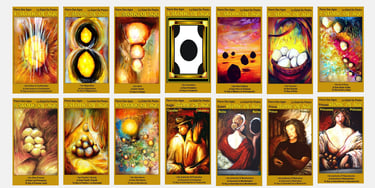Manor arcana yellow tarot cards physical suit Stone of Age