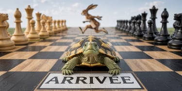 échecs le lièvre et la tortue