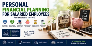 Personal financial planning for salaried employees in India with savings, insurance, and investment