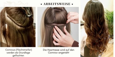 Haarweaving haartressen technik angel hair extensions