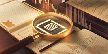 a magnifying glass to see value