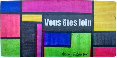 Toile tableau lampe Ligne couleurs maxime Risbourque