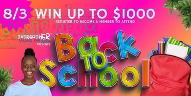 graphic showing Back To School Success event hosted on August 3 2024