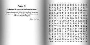 horror gothic dark word search