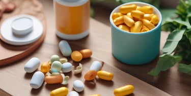 Two individuals are performing lunges in a well-lit studio, each holding dumbbells in their hands. They are both wearing athletic clothing, and cartons of boxed water are placed on the floor nearby. Large windows allow natural light to illuminate the wooden floor.