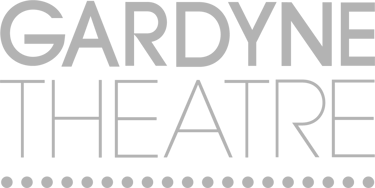 Gardyne Theatre logo with grey sans-serif typography.