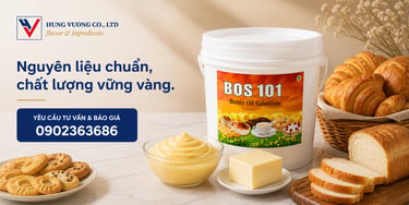 Báo giá BOS 101 Butter Oil Substitute – nguyên liệu thay thế bơ chất lượng cao cho sản xuất bánh mì,