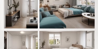 Close-up of hands reviewing rental agreements and financial documents on a desk.