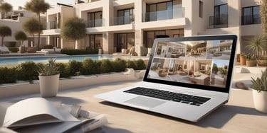 Close-up of hands reviewing rental agreements and financial documents on a desk.