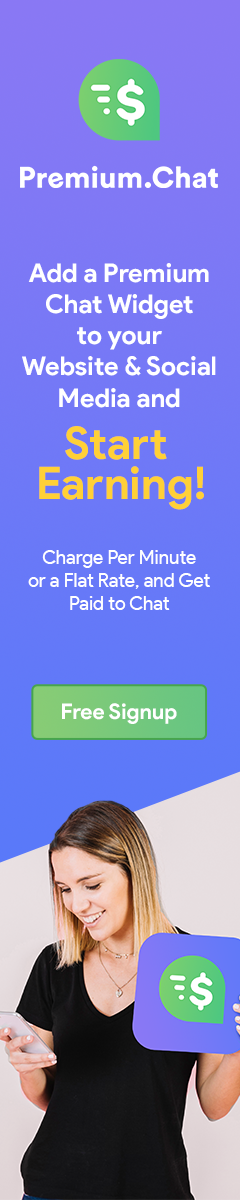 a skyscapper ad for premium chat app