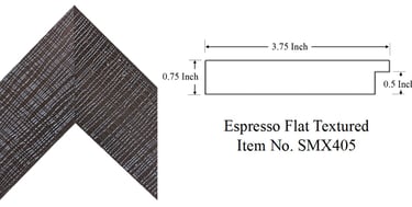 Espresso Flat Textured Picture Frame Item No. SMX405