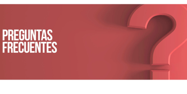 Es un banner en el que se ve un signo de pregunta y un texto escrito (presuntas frecuentes).