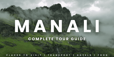 a mountain with a mountain range in the background and a text that says manali