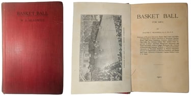 1922 Basket Ball For Men by Walter Meanwell Vintage Basketball Book