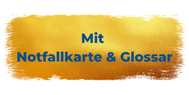 Mit Notfallkarte und Glossar