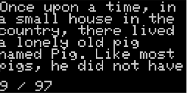 Arduboy The Pig and the Box, Once Upon a Time