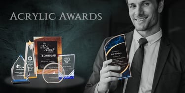Acrylic Award for sports and corporate  engraved with care.