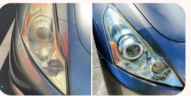 headlight cleaner, headlight polish, headlight restore, mobile headlight restoration LA SFV Van Nuys