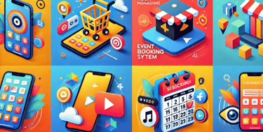 a series of different types of mobile phones app designs