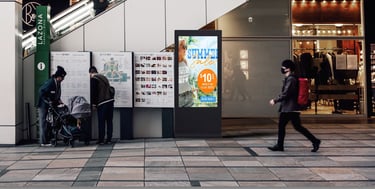 claratech's Outdoor Freestanding  Advertising Kiosks